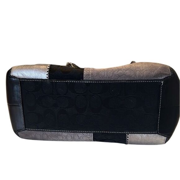 Coach Bleeker Gray and Black Patchwork Women's Bag F14045 with Coach Box - Picture 7 of 16